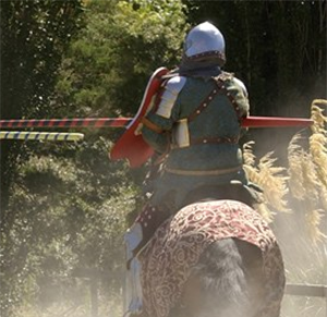 Callum Forbes while jousting